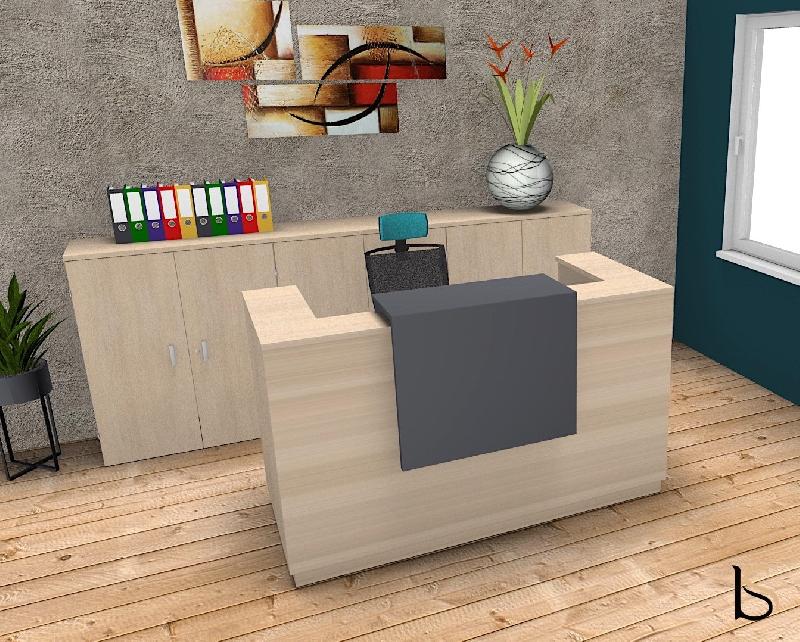 Comptoir d'accueil Delta Plus - Mobel Linea - 144, Chêne Canadien, Non_0