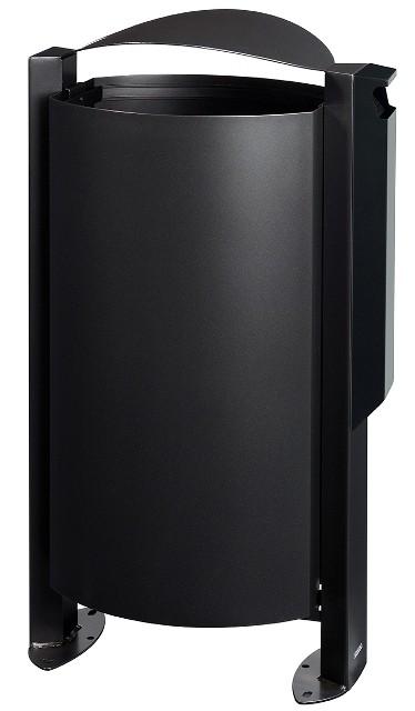 Corbeille sur pied Arkéa 100L - plusieurs coloris disponibles - avec ou sans cendrier 3L - fabrication française_0