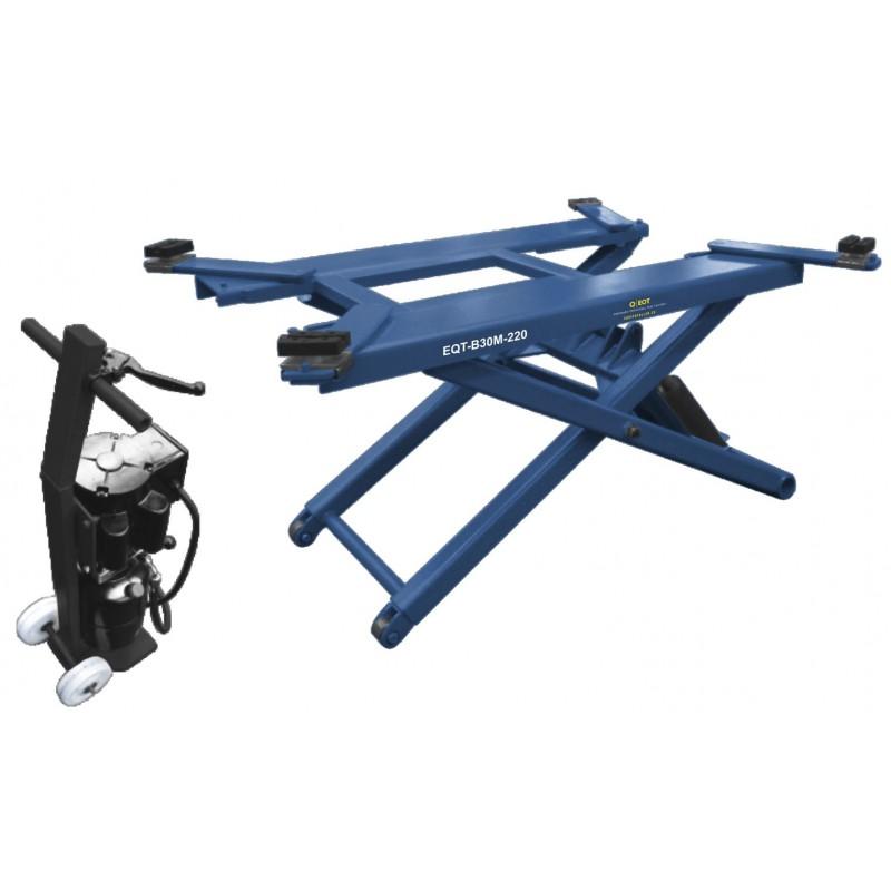 Élévateur à ciseaux mono portable de 3 tonnes - modèle EQT-B30M - hydraulique avec système d'abaissement électromagnétique_0