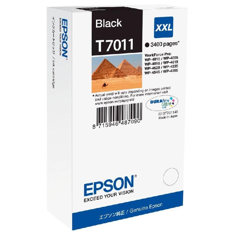 EPSON CARTOUCHE D'ENCRE PYRAMIDES T7011 N (C13T70114010) - DURABRITE ULTRA - COULEUR: NOIR