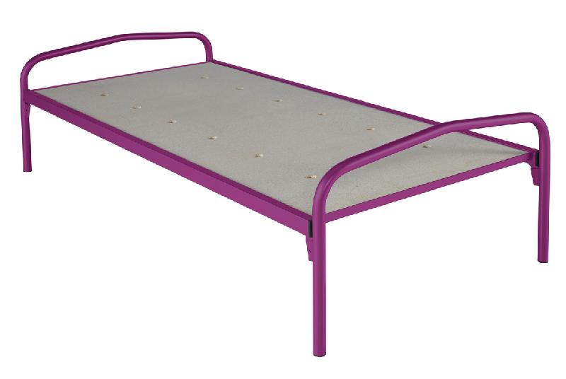 EVOLUTION LIT STANDARD SOMMIER AGGLOMÉRÉ 80X190 RAL 4006 FUSCHIA - MANUTAN COLLECTIVITÉS