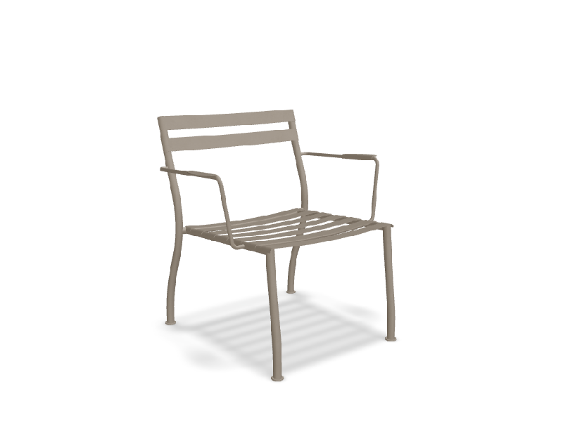 Fauteuil d'extérieur en métal FLANER - marron_0