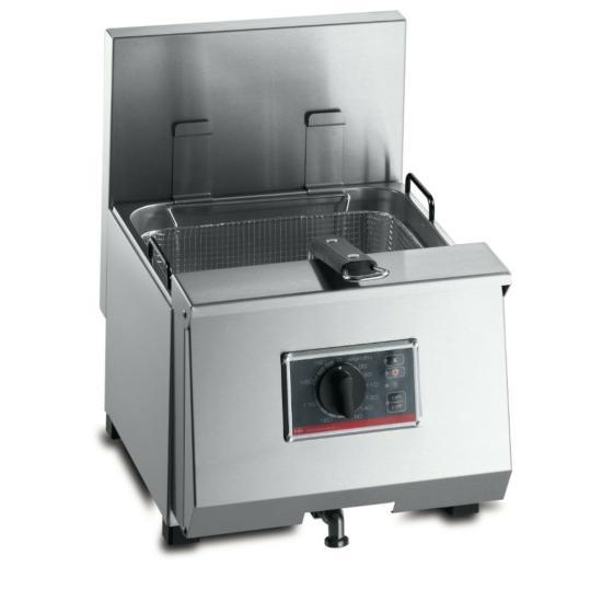 Friteuse électrique pour comptoir 1 panier électrique 9,5l avec vidange - 360x475x455mm - FF-650947_0