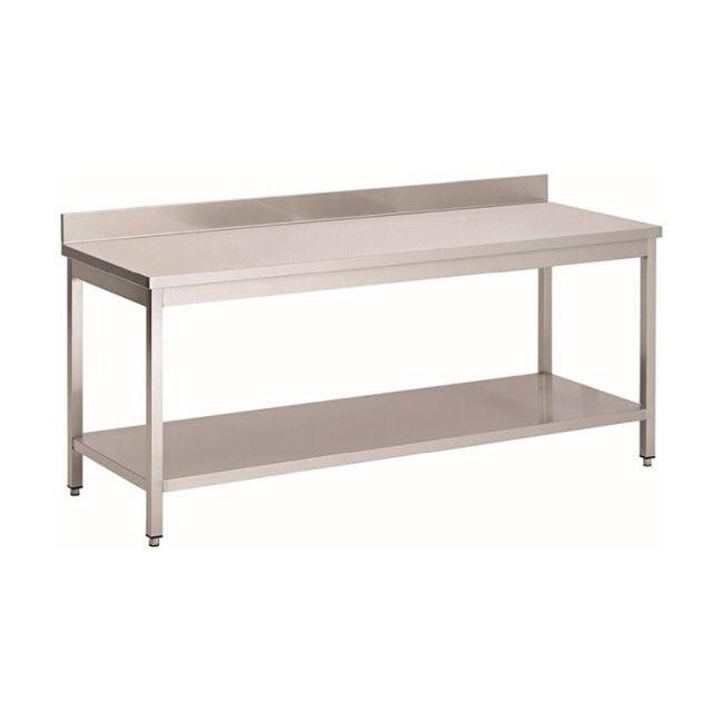 Gastro-Inox Table de travail en inox avec fond 2000x600x880mm - 7445908575510_0