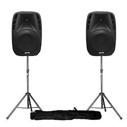 Gemini Paire d'enceintes amplifiées Boomer 10