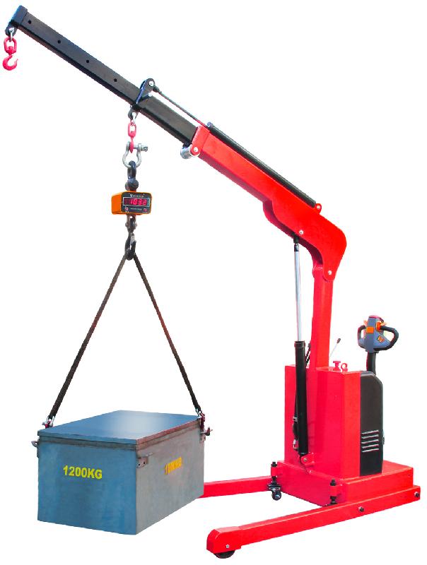 Grue d'atelier 1000 kg - porte à faux - Hauteur de levage 3,73 m - Déplacement électrique sur batterie MW Tools CAT1000E_0