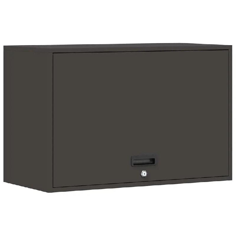 Helloshop26 - Armoire murale design moderne rangement garage 80 x 40 x 53 cm en acier noir 02_0052837 - noir Bois massif 3000237615609_0