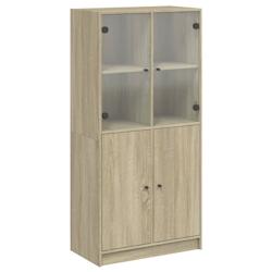 Helloshop26 - Buffet bahut commode armoire meuble de rangement organisateur cuisine salle de séjour salon haut avec portes sonoma 02_0032238 - 300021_0