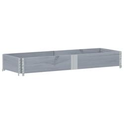 Helloshop26 - Jardinière bac lit surélevé plantes fleurs terrasse jardin 150 x 50 cm bois massif de pin gris 02_0037433 - 3000217774951_0