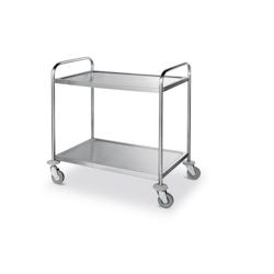 Hendi Chariot de service avec 2 plateaux insonorisés en acier chromé - inox 810002_0