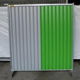 Barrière de chantier amovible pleine - ID PROTECH 2000 - 2m de hauteur - Bac acier laqué ou tôle anti-affiche_0