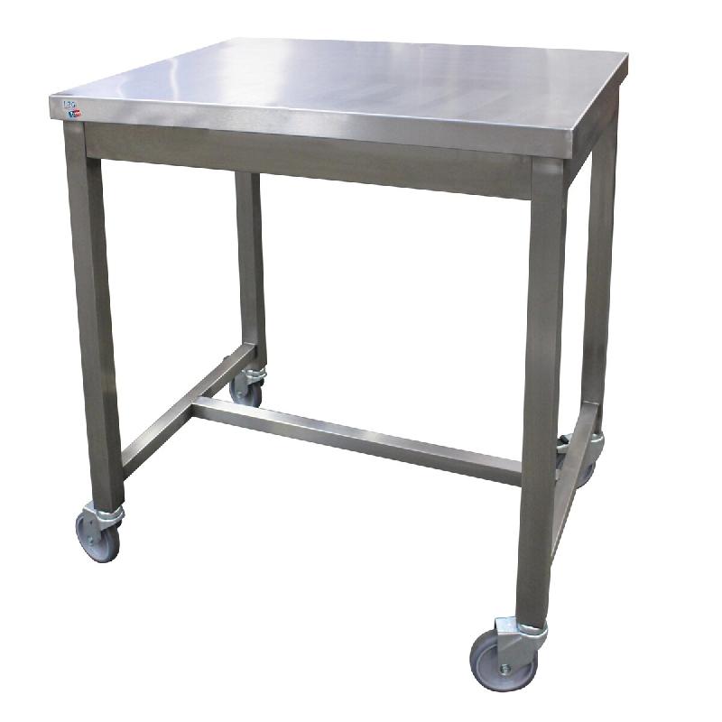 ITALCONCEPT L2G Table De Service Inox Soudee, Centrale, 4 Roues, 850 x 1000 x 600mm - 3616350019394_0