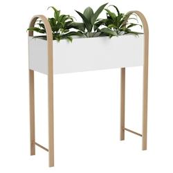 Jardinière surélevée en bois et métal Grove Umbra - blanc 0028295340991_0