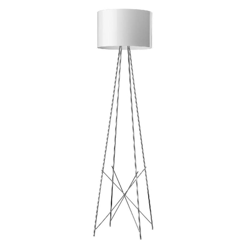 FLOS RAY F2 - LAMPE SUR PIED AVEC ABAT-JOUR BLANC