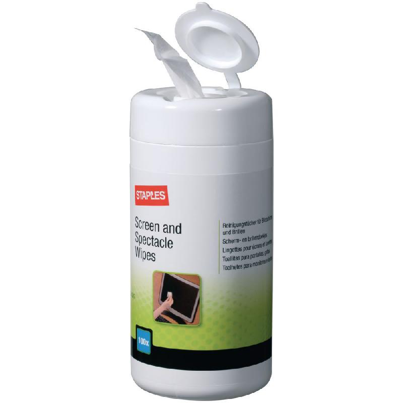 LINGETTES POUR ECRAN ET LUNETTES - PAQUET 100 UNITES