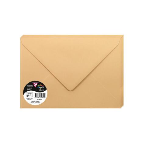 LOT DE 2 - PAQUET DE 20 ENVELOPPES POLLEN 162X229MM 120G/M² - CARAMEL