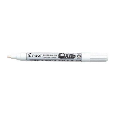 LOT DE 5 - MARQUEUR PERMANENT SUPER COLOR, EXTRA FIN, BLANC