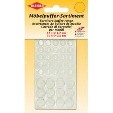 LOT DE 6 - ASSORTIMENT DE BUTOIRS DE MEUBLE, TRANSPARENT