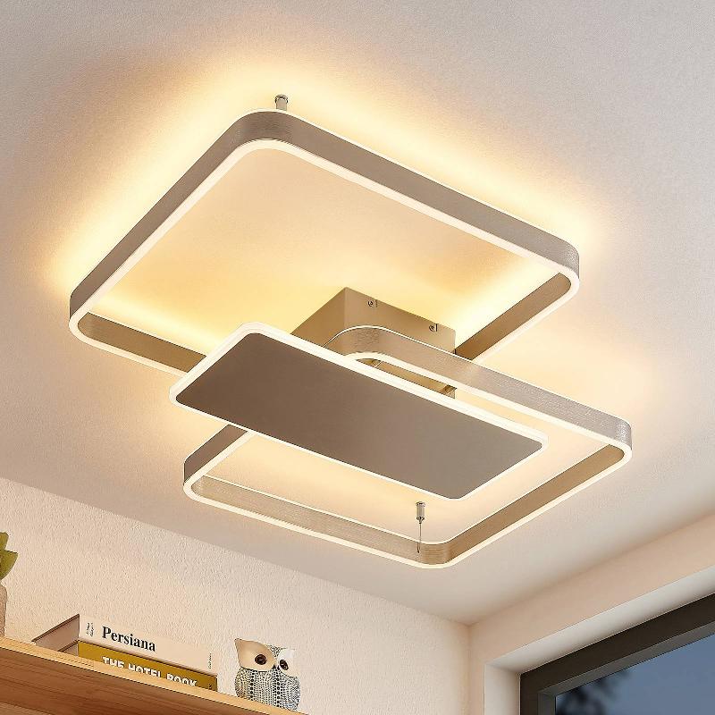 LUCANDE KADIRA PLAFONNIER LED, 80 CM, NICKEL