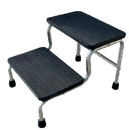 MARCHEPIED INOX 2 MARCHES NOIR - MANUTAN COLLECTIVITÉS