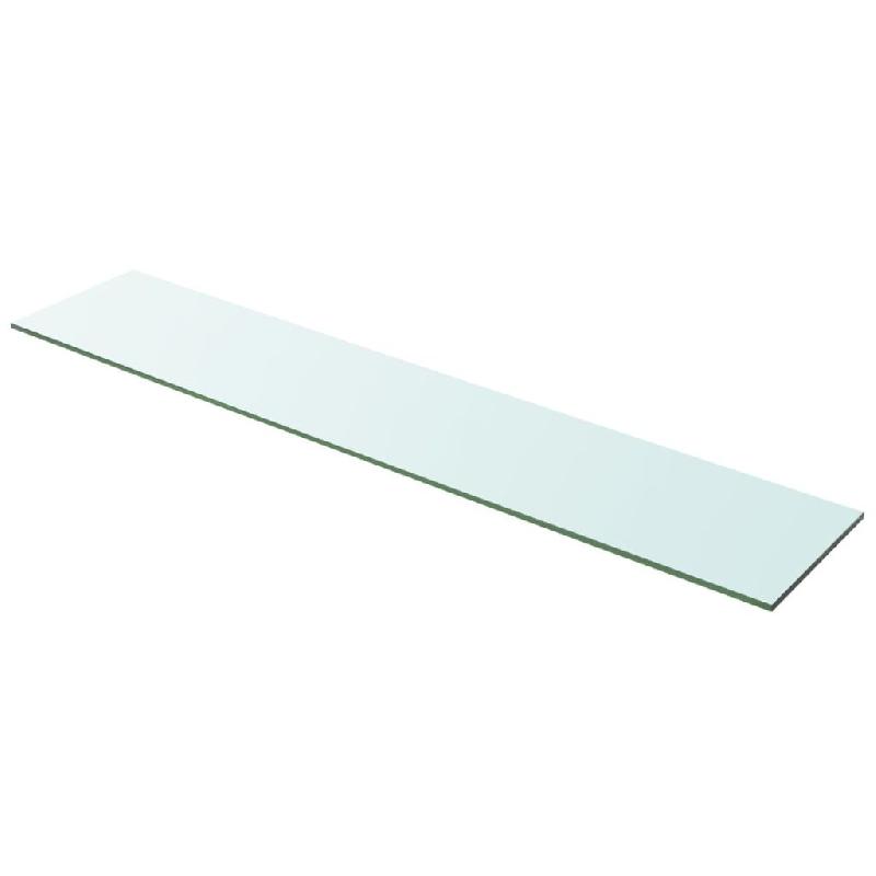 Panneau pour étagère en verre trempé transparent - 100 x 20 cm - Charge 15 kg_0