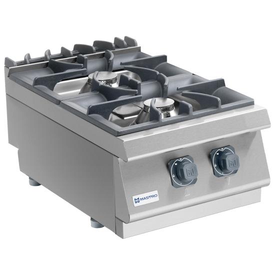 Plan de cuisson gaz de table inox avec 2 brûleurs puissance 13 kw -... - PMS74PCGT_0