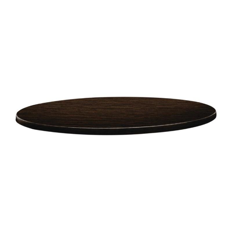 Plateau de table rond Topalit Classic Line 70cm wengé - marron Bois massif DR920_0