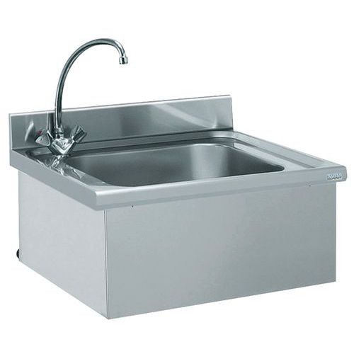 PLONGE SUSPENDUE ET ROBINET 1 BAC SANS ÉGOUTTOIR 60X50X32 CM