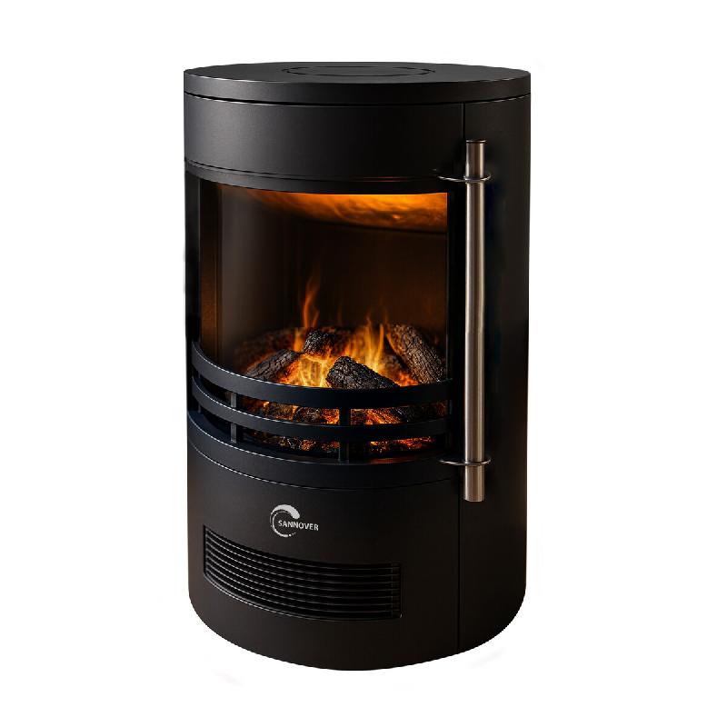 Poêle Electrique Rond Zefinora 2000 W 41 x 64,5 cm Sannover - noir ELPL05012000BSA_0