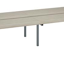 PÔLE DE 4 BUREAUX CHÊNE GRIS L 360 X P 166 CM PIÈTEMENT MÉTAL ALUMINIUM - ARCH