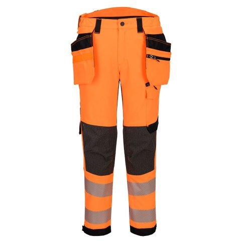 PORTWEST EV448 PANTALON STRETCH POCHES FLOTTANTES EV4 HAUTE-VISIBILITÉ CLASSE 2 ORANGE/NOIR - TAILLE 32 - STANDARD