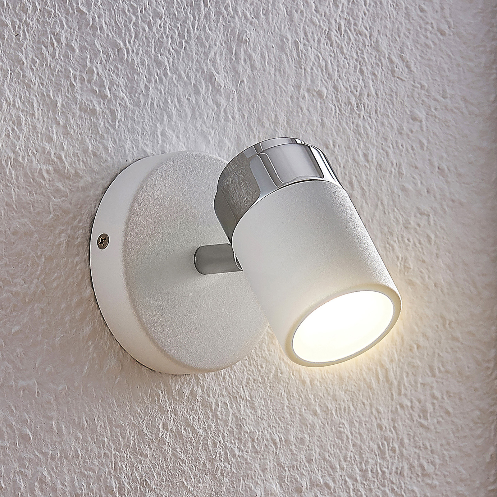 SPOT LINDBY KARDO, À 1 LAMPE, BLANC, MÉTAL, IP44