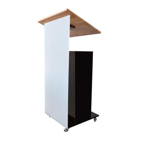 Pupitre en plastique/métal réglable en hauteur Notulus - noir - Bravour® avec colonne de levage Linak® et multiples options_0
