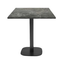 Restootab - Table 70x70cm - modèle Round pierre métallisée - gris TB-ROU-7070M-P.METAL_0
