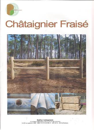 Rondins châtaignier - section 6cm à 16cm - pour clôture, mur, tuteur et aménagements extérieurs_0