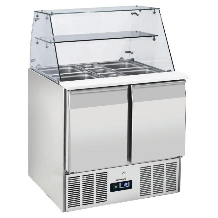 Saladette vitrine réfrigérée inox 2 portes GN 1/1 - 220L - IARP - Référence: KALITA 2P - EPTA_0