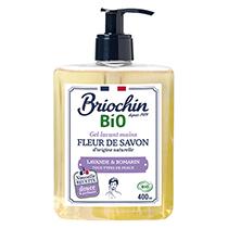 SAVON GEL LAVANT MAINS BRIOCHIN BIO - LAVANDE ET ROMARIN - FLACON À POMPE DE 400 ML