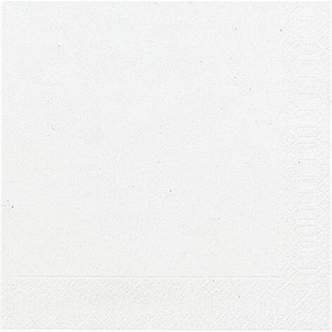 Serviettes en papier Lot de 20 3 plis Papier blanc 33 x 33 cm Duni - blanc papier 104030_0