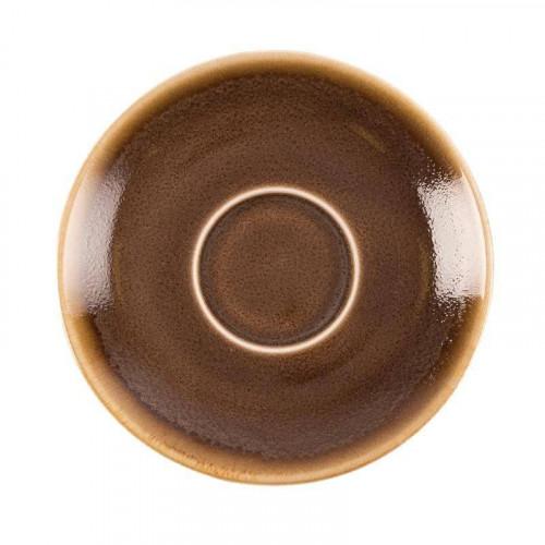 SOUCOUPES POUR TASSES À EXPRESSO COULEUR ÉCORCE KILN OLYMPIA - LOT DE 6