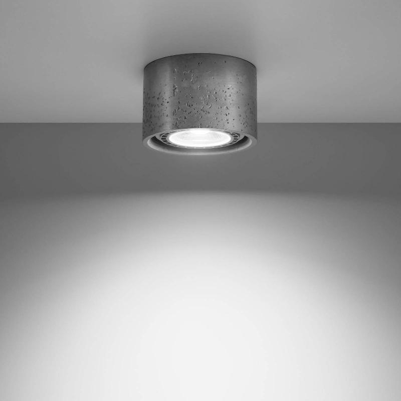SOLLUX LIGHTING SPOT EN SAILLIE SOLANA BÉTON ROND, UNE LAMPE