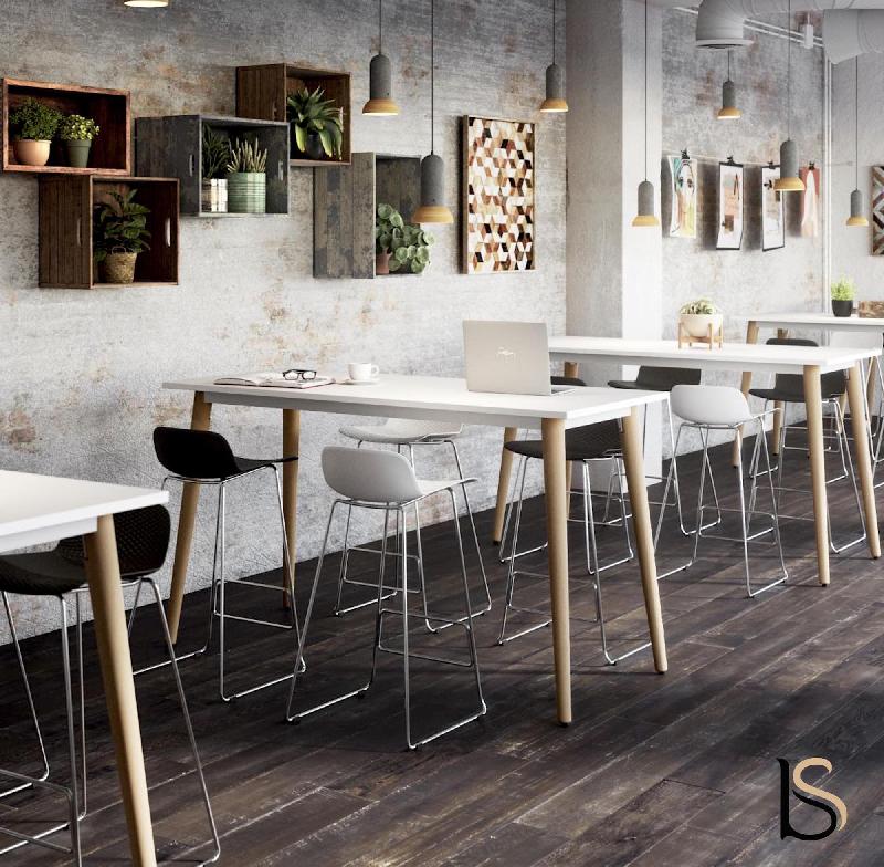 Table haute NIL - Mobel Linea - 160, Acacia clair_0