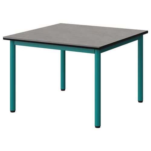 TABLE MALIBU 80X80CM T2 4P STRA BÉTON F186/NOIR BLEU 5018