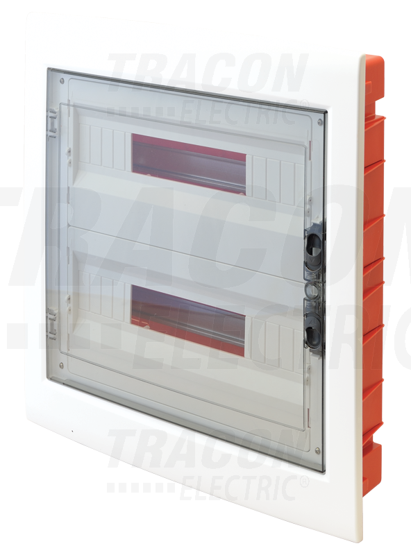 Tableau de distribution encastré - porte plane fumée 2×18 (36) modules - IP40 - dimensions 480×440×90mm_0