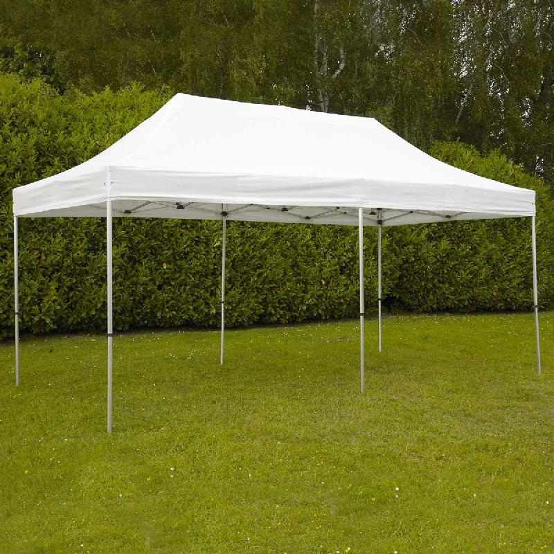 Tente pliante 3x6m 300g/m² 40mm blanche_0