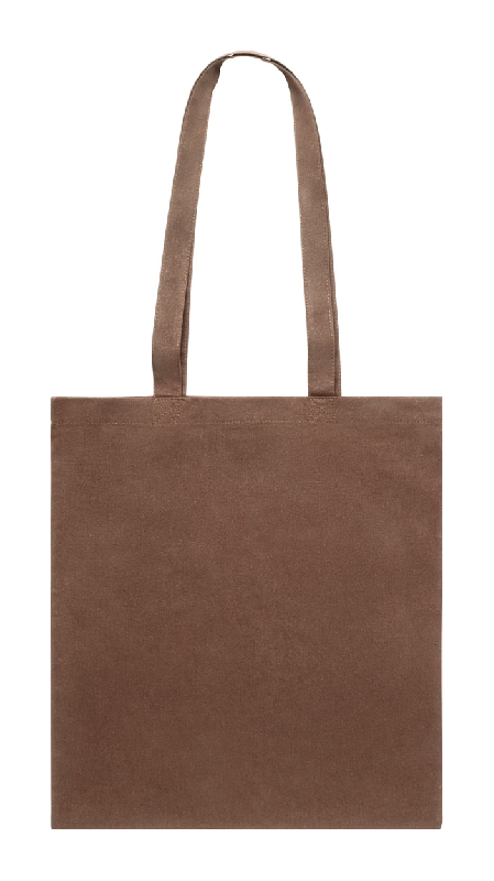Tote bag coton - coloré avec anses longues - 180 g/m² - marron_0