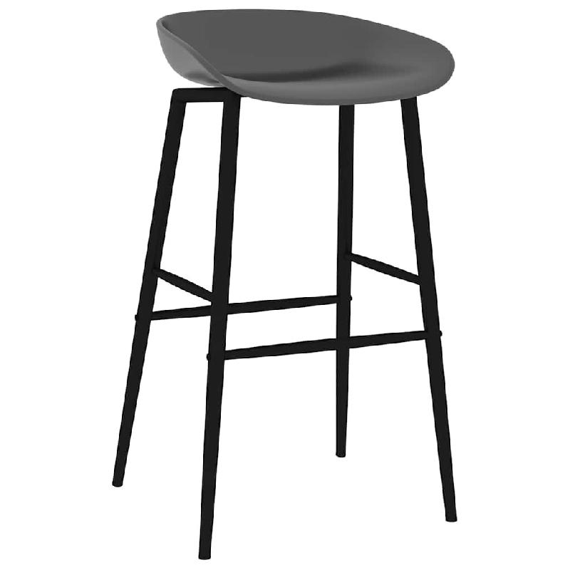 VidaXL Chaises de bar lot de 4 gris Modèle Titan Nova Pro - gris 248169_0