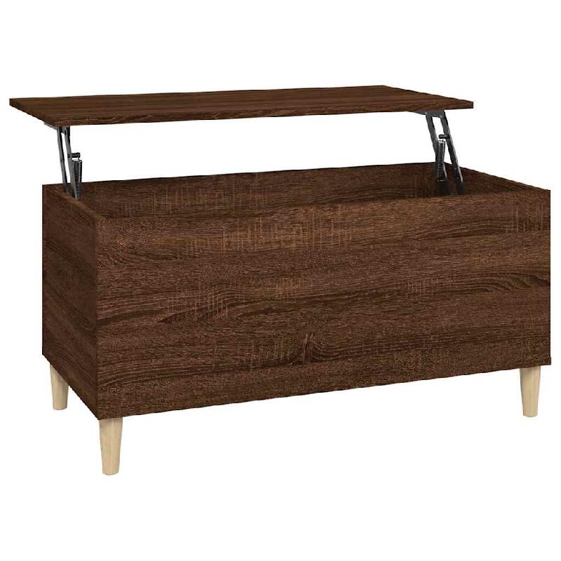 VidaXL Table basse Chêne marron 90x44,5x45 cm Bois d'ingénierie Modèle Ombre Orion Prime Plus - 819587_0