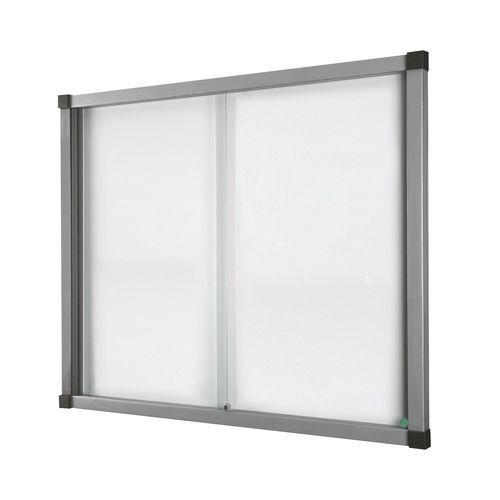 VITRINE D'AFFICHAGE D'INTERIEUR FOND MÉTAL PORTE-COULISSANTE 12 FEUILLE - VANERUM