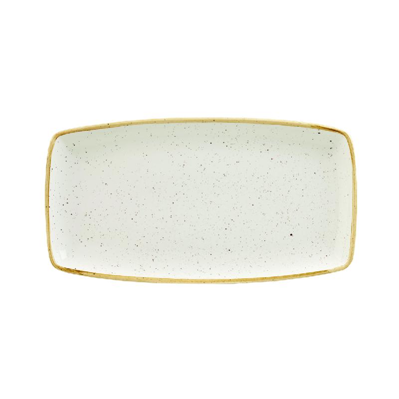 ASSIETTE PLATE RECTANGULAIRE BLANC PORCELAINE 29,5X15 CM STONECAST CHURCHILL