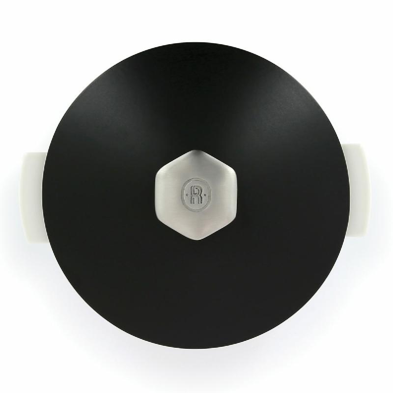 COUVERCLE POUR COCOTTE ROND NOIR PORCELAINE Ø 28 CM REVOLUTION 2